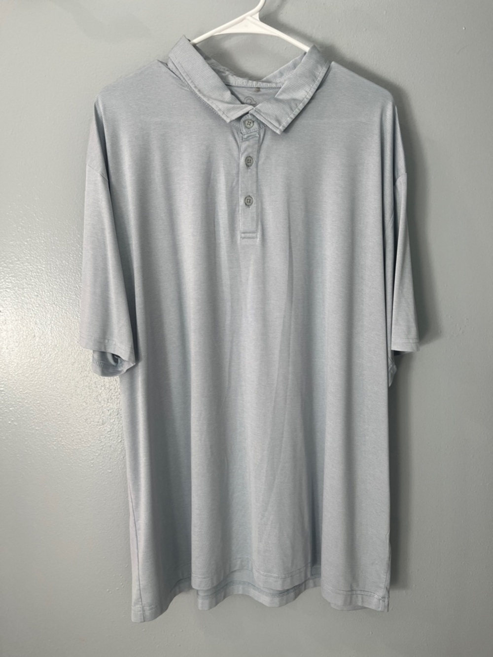 Men's Light Gray Performance Polo – Classic Short-Sleeve